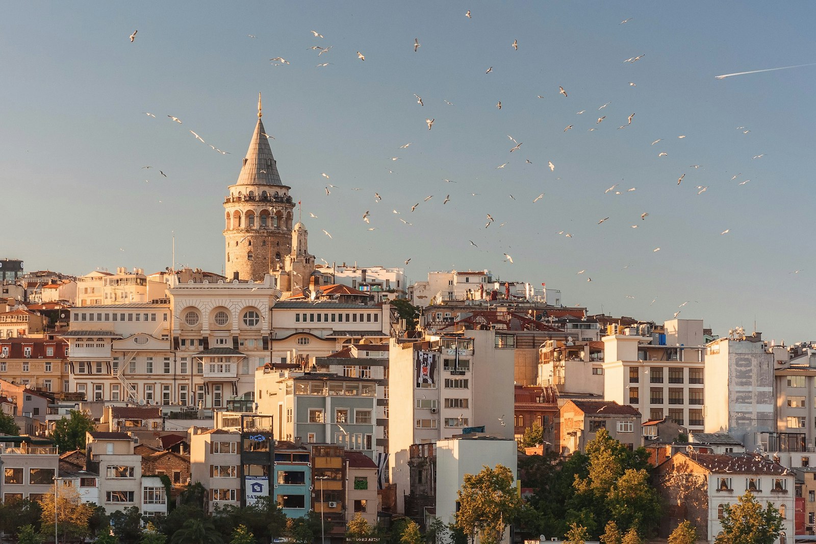 Illustrative photo: the Galata Tower above Istanbul's old rooftops